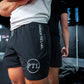 Black 5" Zip Pocket Gym Shorts