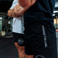 Black 5" Zip Pocket Gym Shorts