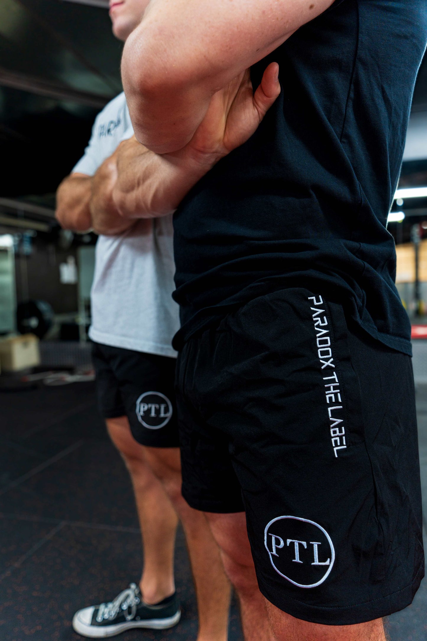 Black 5" Zip Pocket Gym Shorts